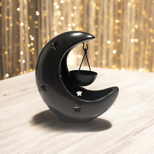 Large Black Half Moon Wax Melt Warmer